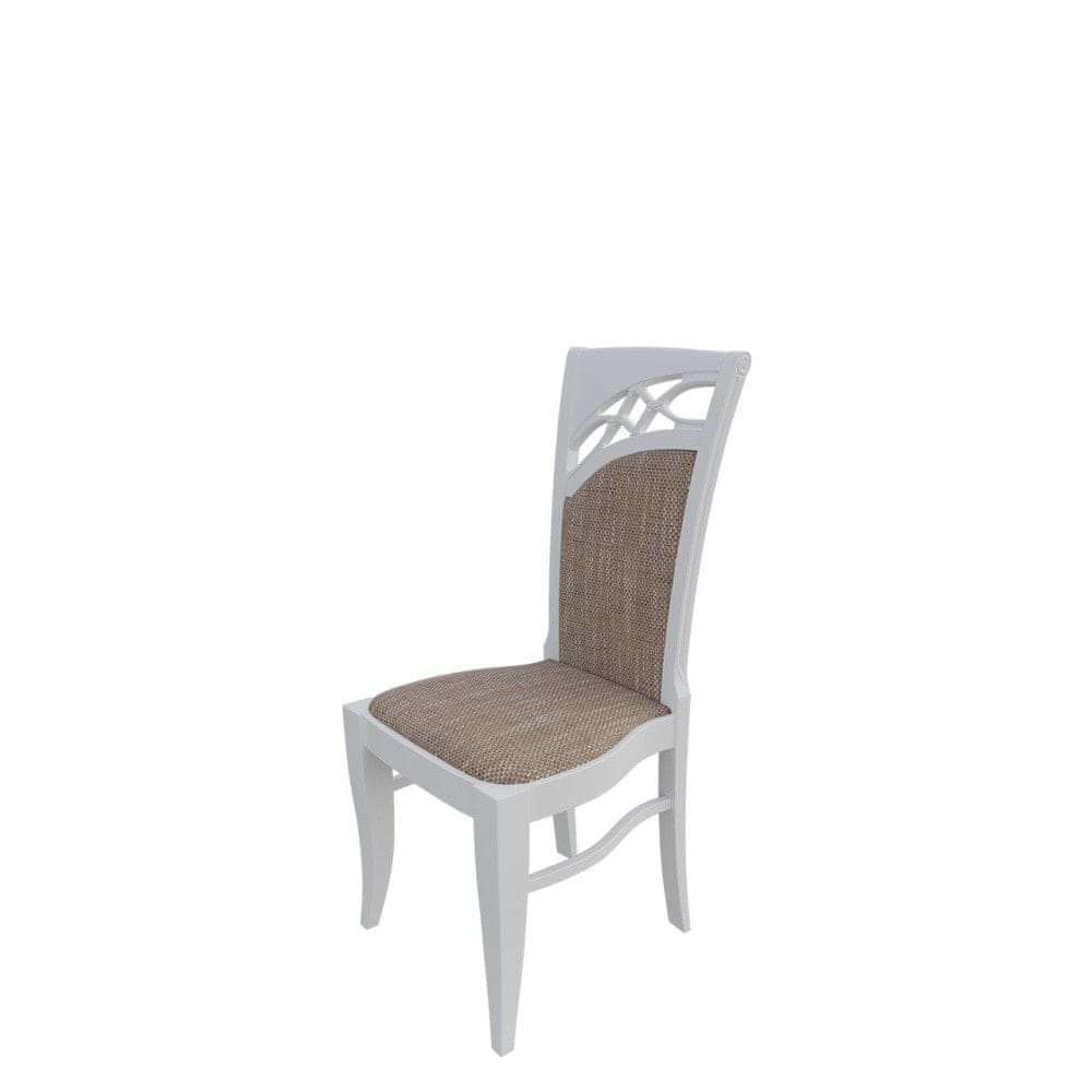Veneti Jedálenská stolička MOVILE 28 - biela / hnedá
